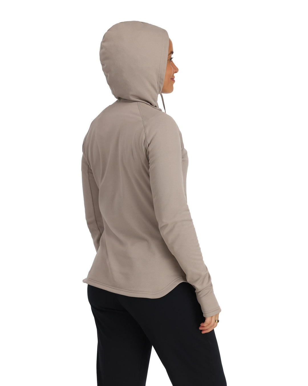 Simms Women's Heavyweight Baselayer Hoody, back view, view 2