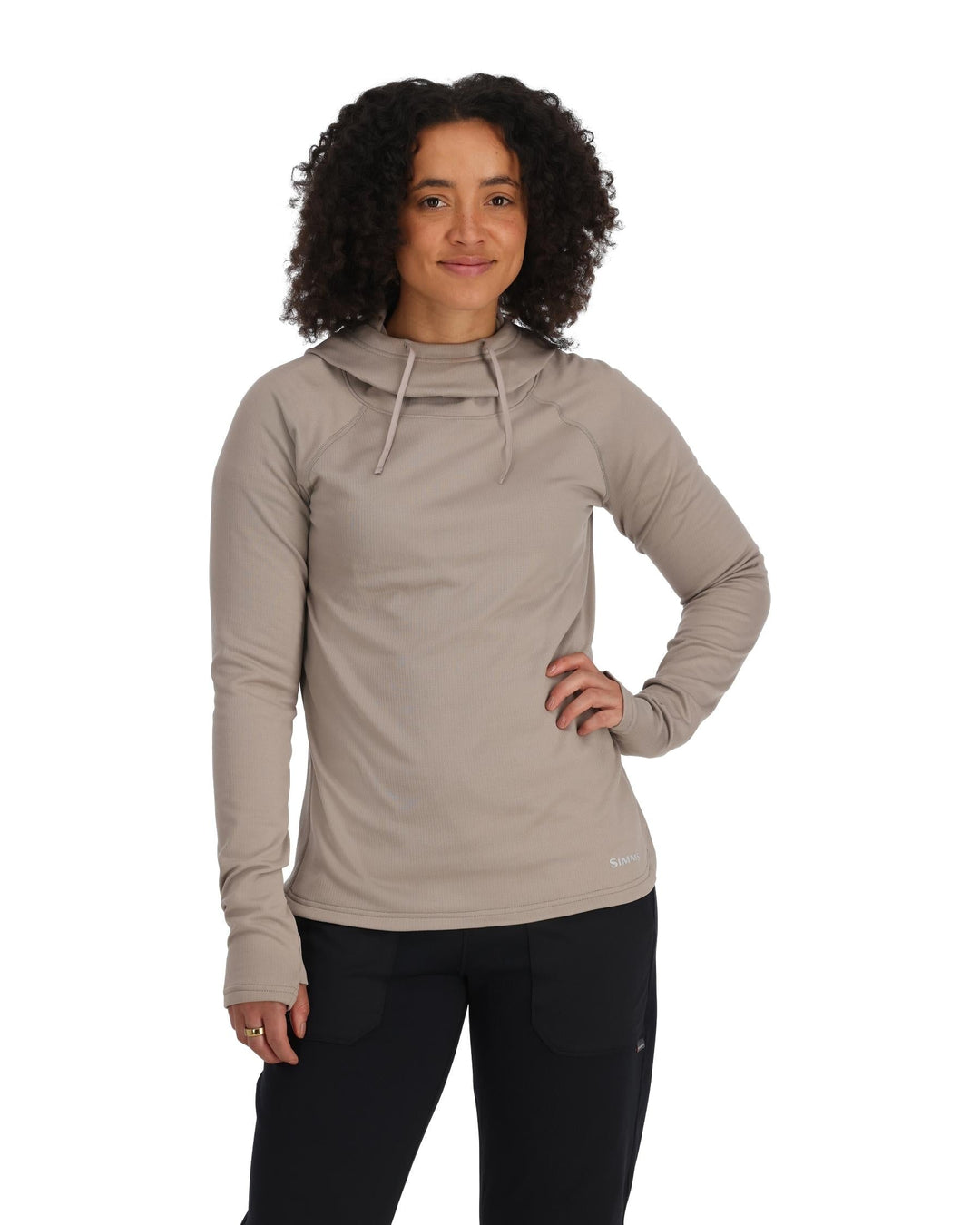 Simms Women's Heavyweight Baselayer Hoody, front view, view 2