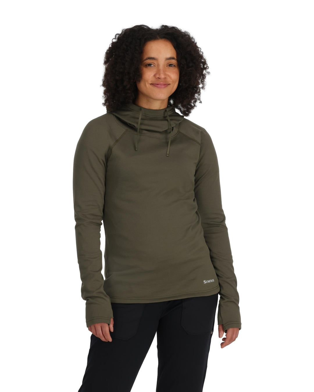 Simms Women's Heavyweight Baselayer Hoody, front view, view 4