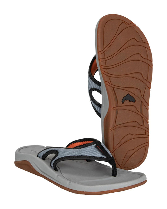 Simms Fishing Challenger Flip Flop - Sale, Cinder, front view