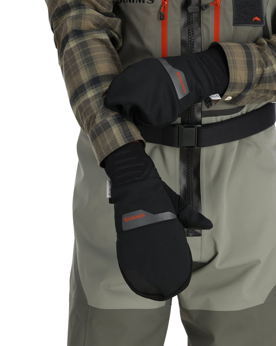 Simms WINDSTOPPER Foldover Mitt Sale, worn, view 4