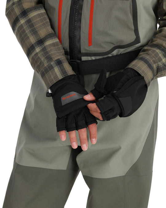 Simms WINDSTOPPER Foldover Mitt Sale, worn, view 3