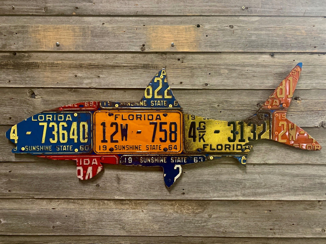 Cody's Fish Florida Bonefish Antique License Plate Art