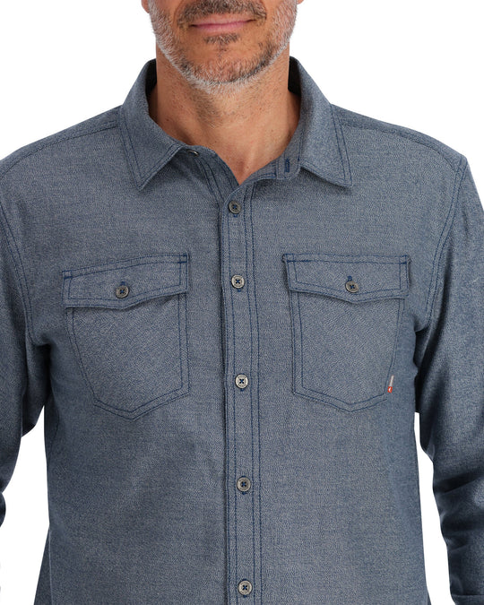 Simms Shoal Flannel Sale, worn, view 2