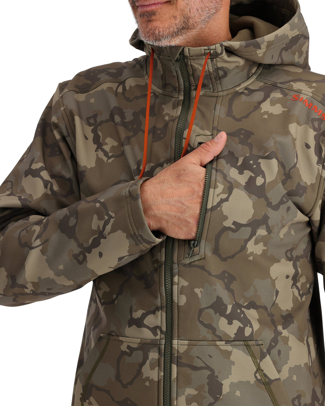 Simms Men's Rogue Hoody, worn, view 2