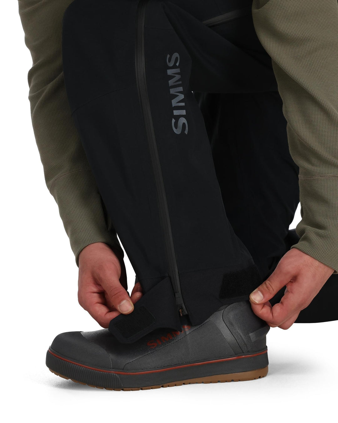 Simms Men's ProDry Bib, worn, view 3