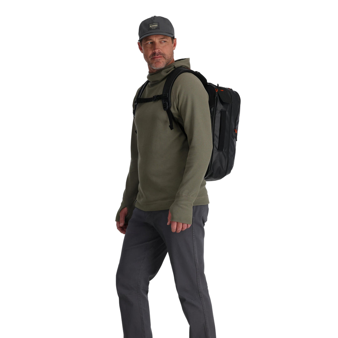 Simms Fishing Tailwind Backpack, worn