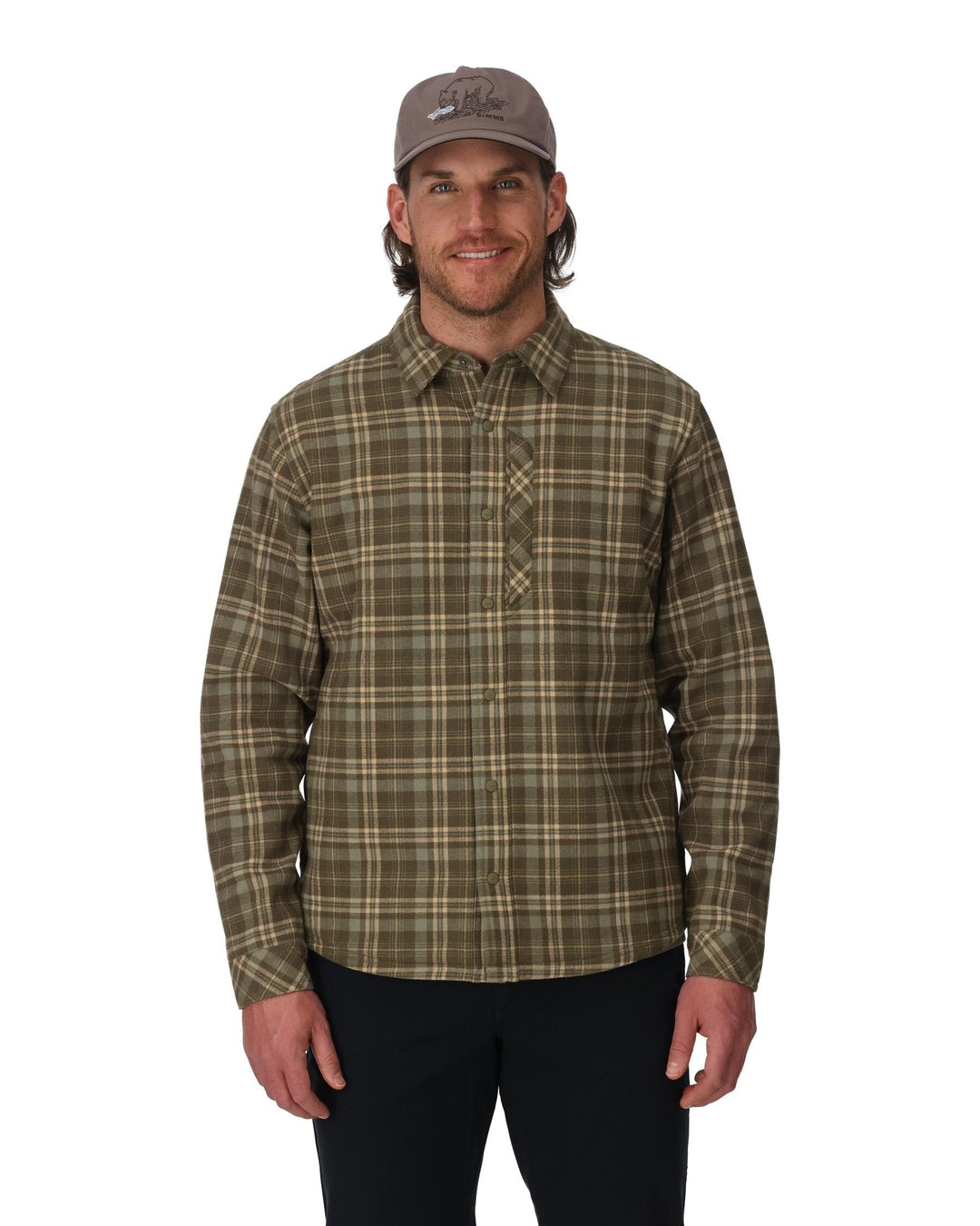 Simms Men's Coldweather Shacket, front view, view 3