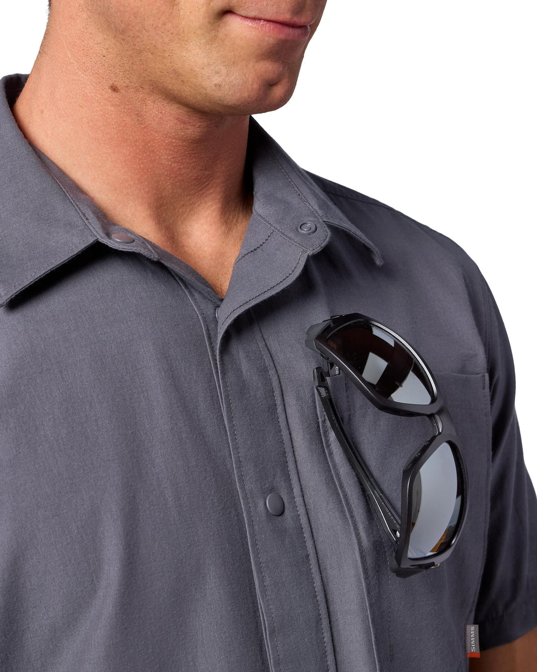 Simms Men's Tailout Deck SS Shirt, detail