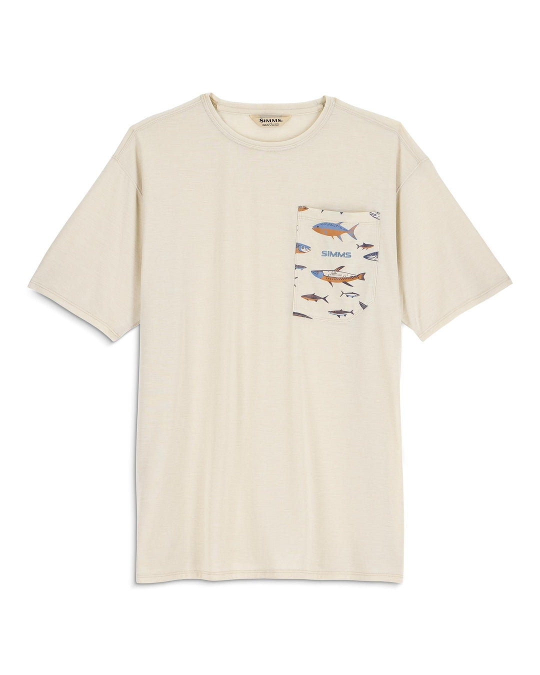 Simms Men's Harbor Lightweight Pocket T-Shirt, front view, view 2