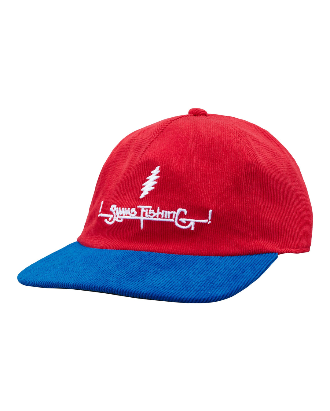 Simms Fishing GD Double Haul - Corduroy: Lightning Script - Red, front view