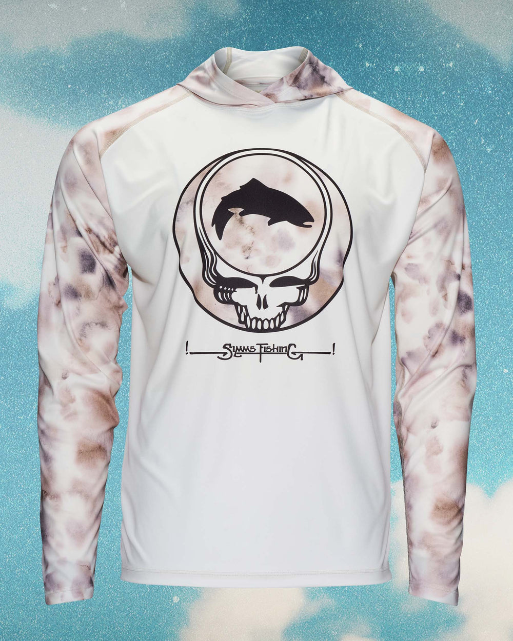 Simms Fishing M's SolarTech Hoody - Grateful Dead: SYF - Cloud, view 2