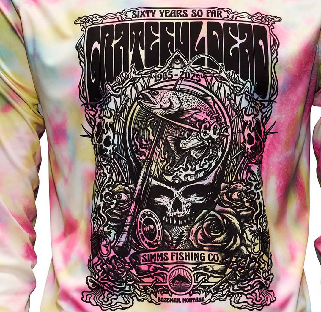 Simms Fishing Men's SolarTech Hoody - Grateful Dead: Fountain Print, Grateful Dead, front view