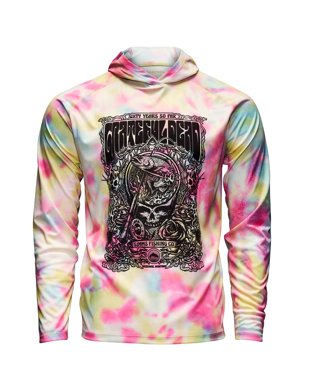 Simms Fishing Men's SolarTech Hoody - Grateful Dead: Fountain Print, Grateful Dead, front view, view 2