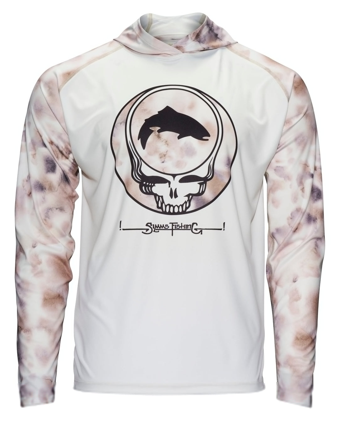 Simms Fishing M's SolarTech Hoody - Grateful Dead: SYF - Cloud, Solartech Hoody, front view