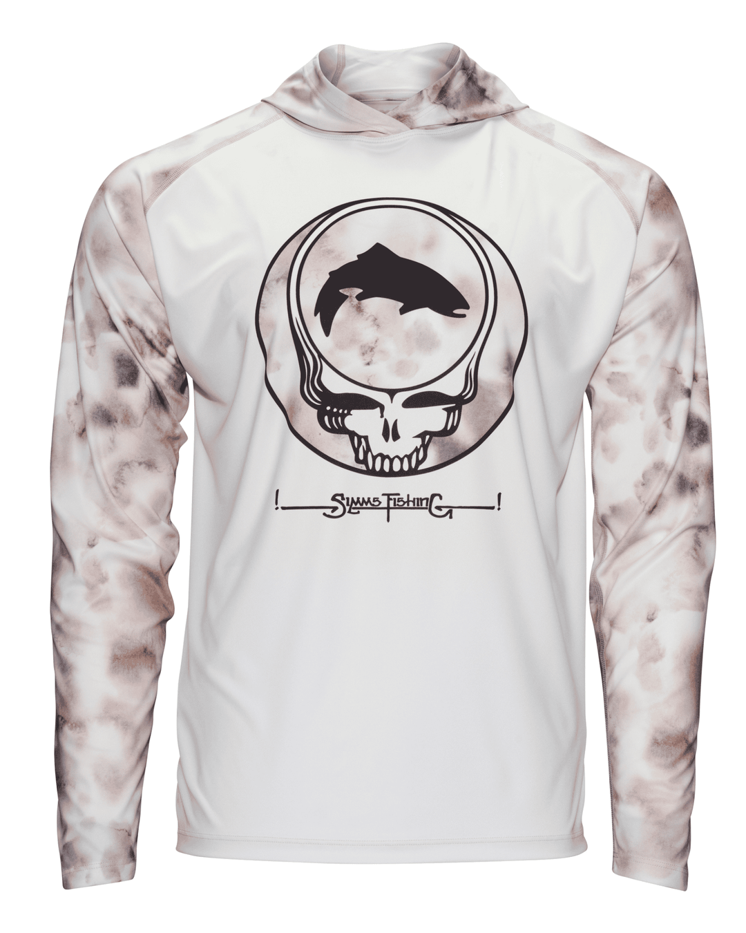 Simms Fishing M's SolarTech Hoody - Grateful Dead: SYF - Cloud, Solartech Hoody, front view, view 2