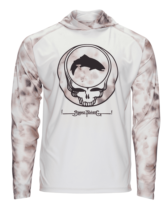 Simms Fishing M's SolarTech Hoody - Grateful Dead: SYF - Cloud, Solartech Hoody, front view, view 2