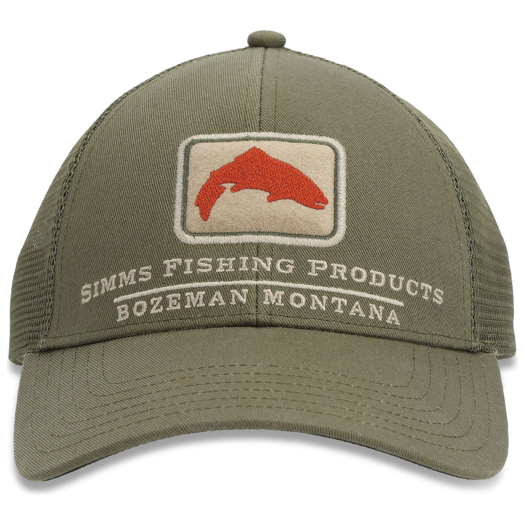 Simms Trout Icon Trucker, Riffle Green