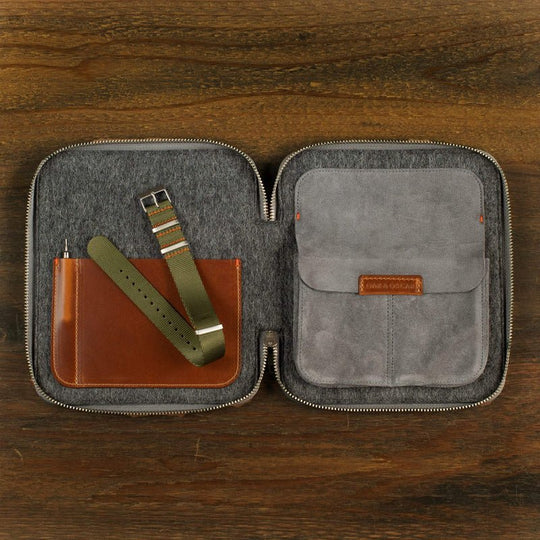 Oak & Oscar The Olmstead 38 - Grey Dial, The Olmsted, packaging