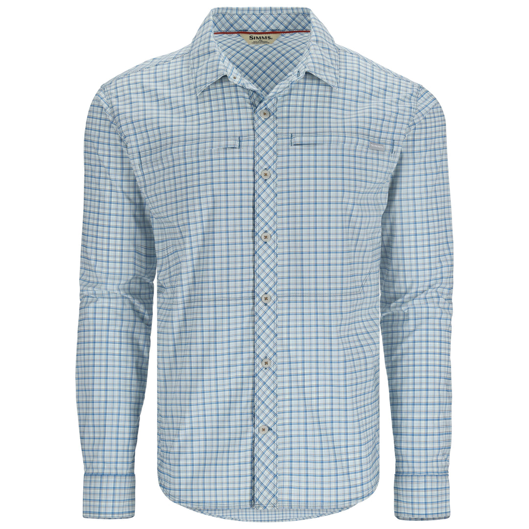 Simms Stone Cold LS Shirt - Sale, Sky/Nightfall Retro Plaid