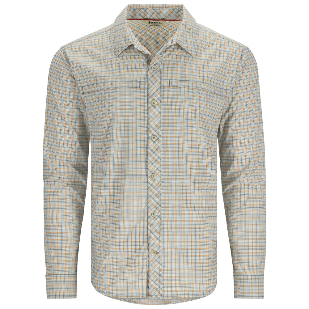 Simms Stone Cold LS Shirt - Sale, Sun Glow/Storm Retro Plaid