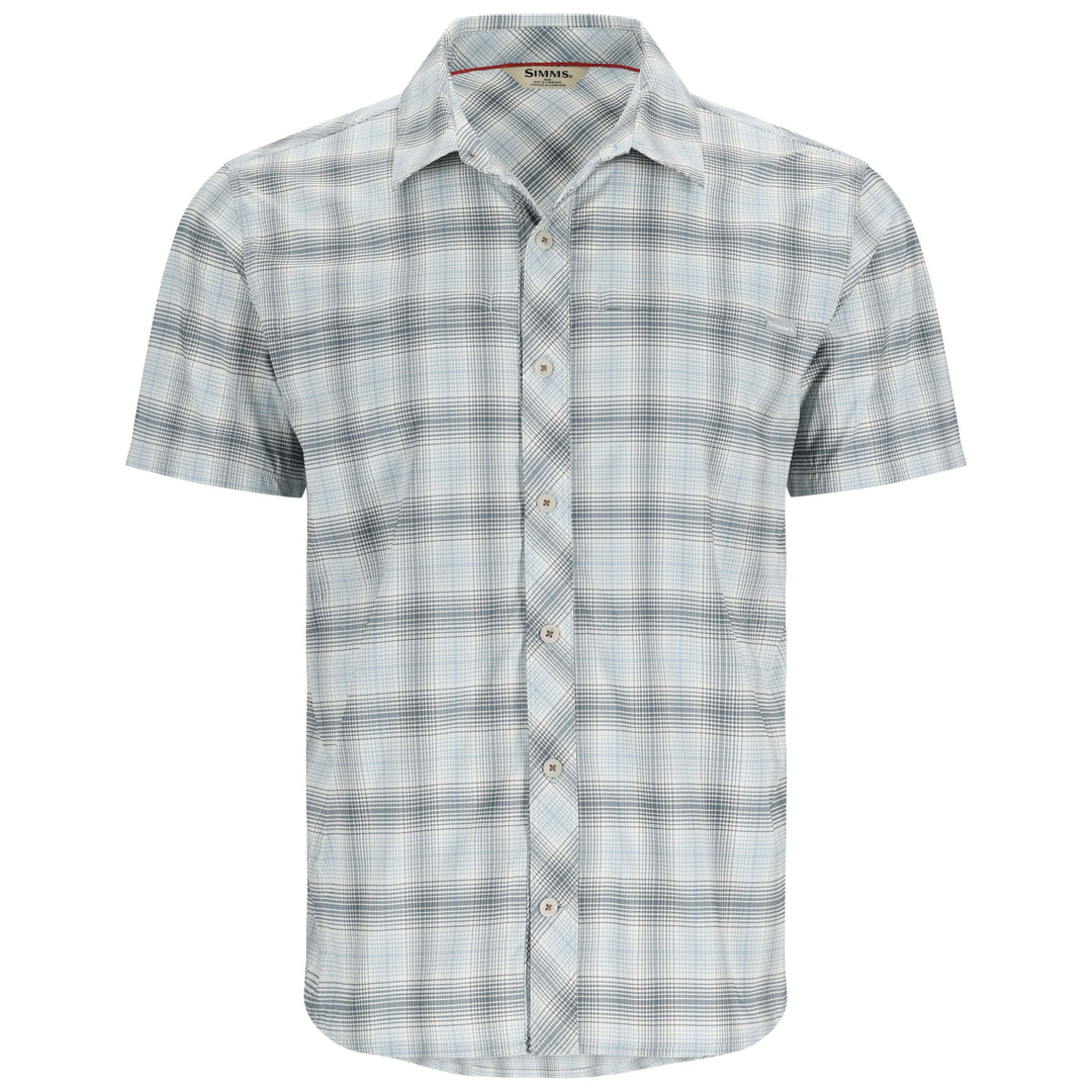 Simms Stone Cold SS Shirt - Sale, Steel Blue/Storm Ombre Plaid