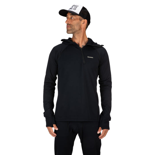 Simms Heavyweight Baselayer Hoody Sale, Black, view 2