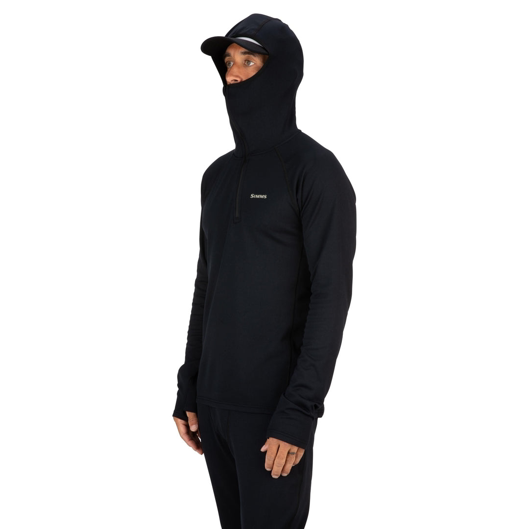 Simms Heavyweight Baselayer Hoody Sale, Black, view 3