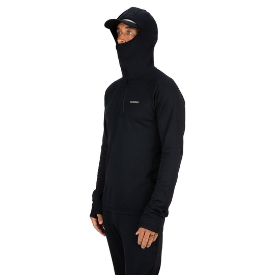 Simms Heavyweight Baselayer Hoody Sale, Black, view 3
