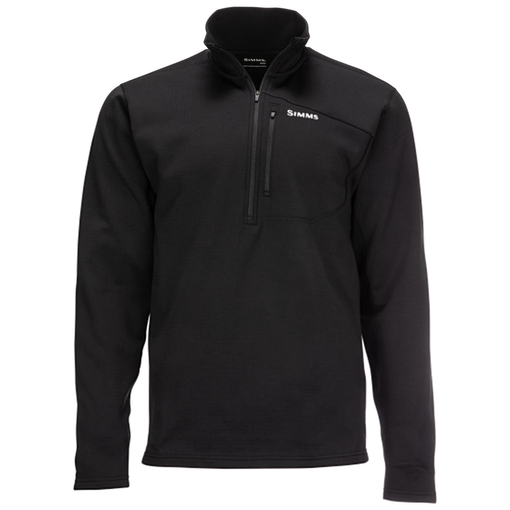 Simms Thermal 1/4 Zip Top Sale, Black, from above