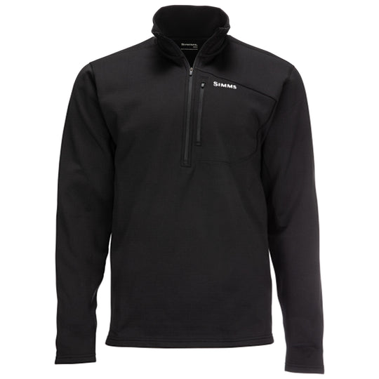 Simms Thermal 1/4 Zip Top Sale, Black, from above