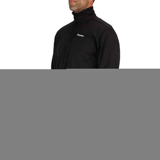 Simms Thermal 1/4 Zip Top Sale, Black, from above, view 3