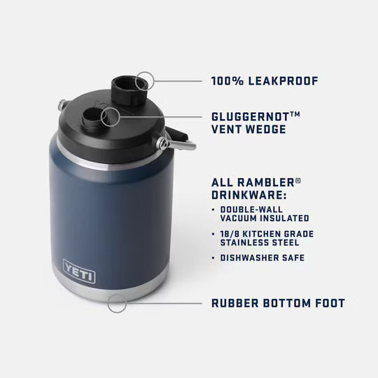 Yeti Rambler Half Gallon Jug 2.0, Half Gallon