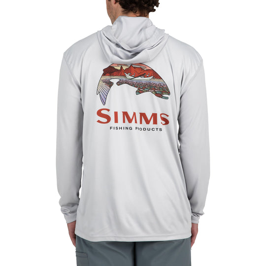Simms Men's Tech Hoody - Artist Series Sale, Trout Logo Flame / Sterling, view 2