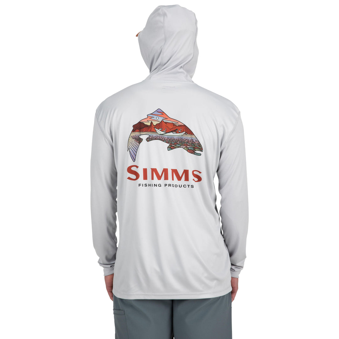 Simms Men's Tech Hoody - Artist Series Sale, Trout Logo Flame / Sterling, view 4