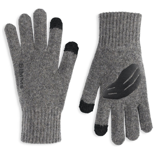 Simms Wool Full Finger Glove, Steel
