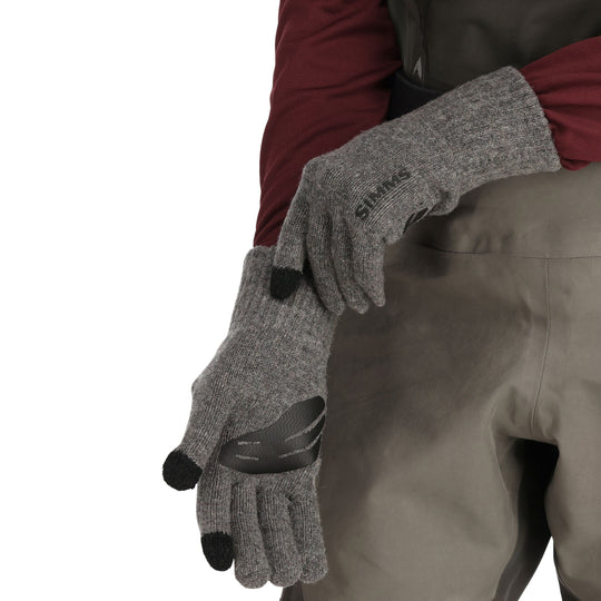 Simms Wool Full Finger Glove, Steel, view 4