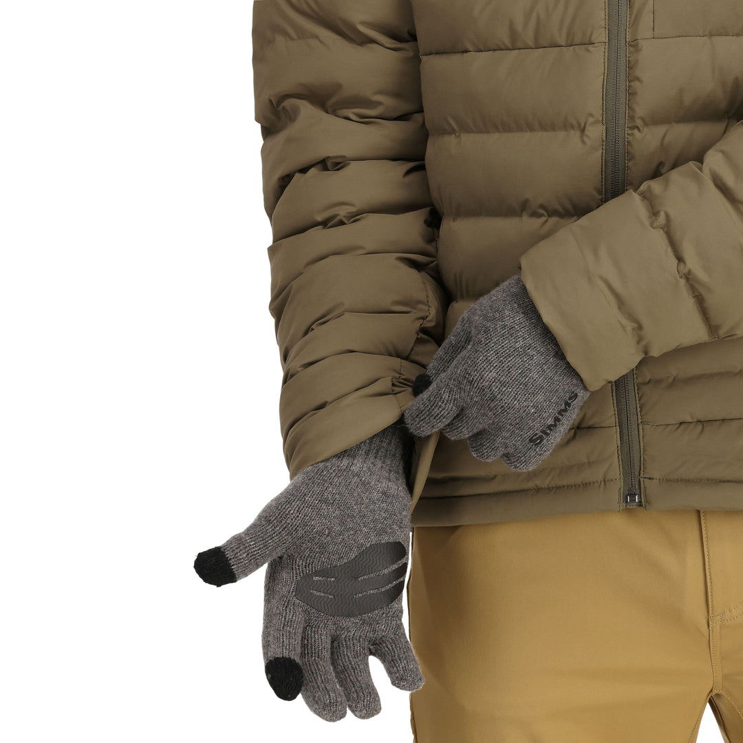 Simms Wool Full Finger Glove, Steel, view 6