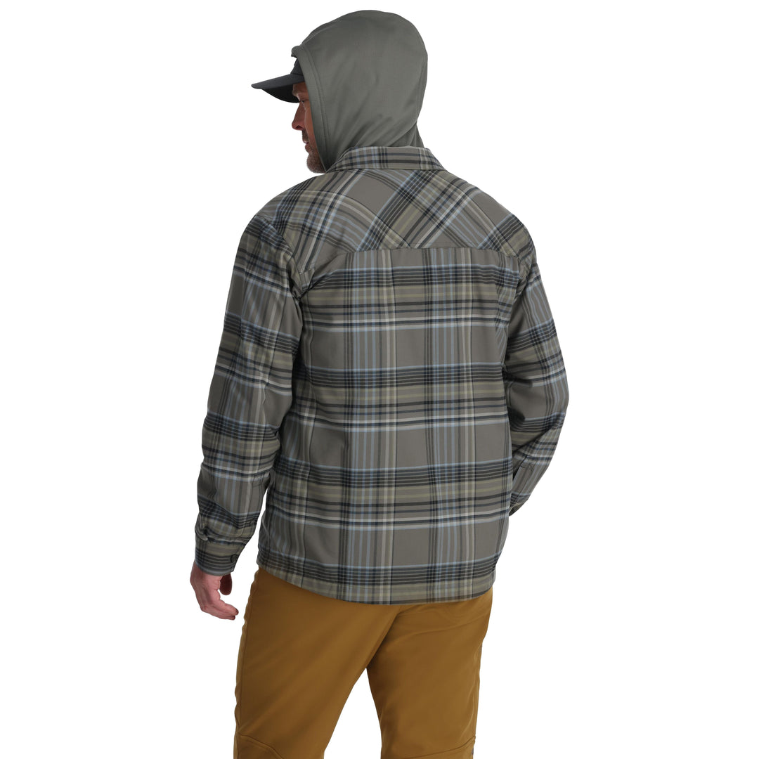 Simms Men's Coldweather Hoody Sale, Gunmetal Neo Plaid, view 3