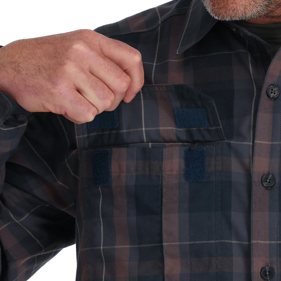 Simms Men's Coldweather LS Shirt Sale, Selvedge Logan Plaid, view 5