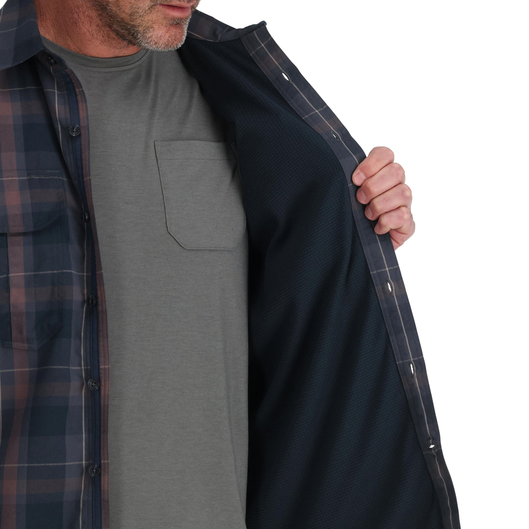 Simms Men's Coldweather LS Shirt Sale, Selvedge Logan Plaid, view 6