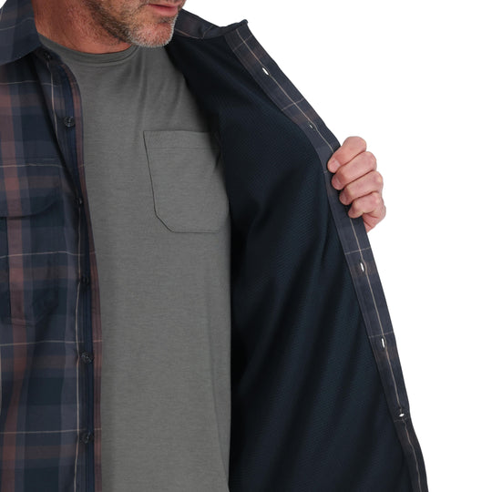 Simms Men's Coldweather LS Shirt Sale, Selvedge Logan Plaid, view 6
