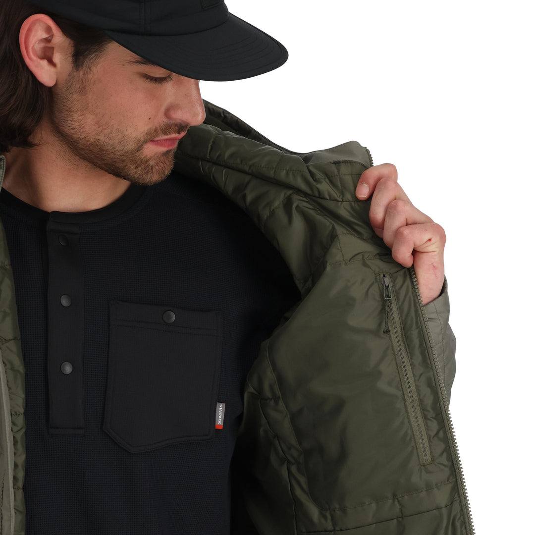 Simms Men's Fall Run Hoody Sale, Smokey Olive, view 5