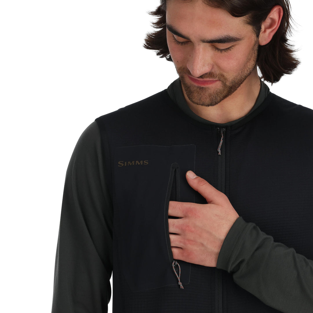 Simms Men's Fleece Midlayer Bib Sale, Black, view 6