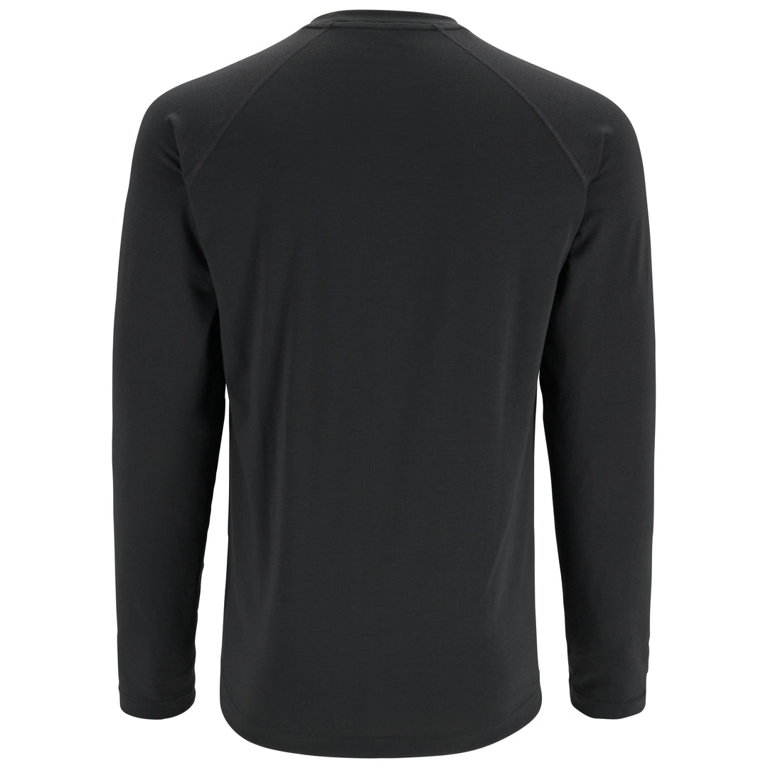 Simms Men's Lightweight Baselayer Top Sale, Carbon, from above, view 2