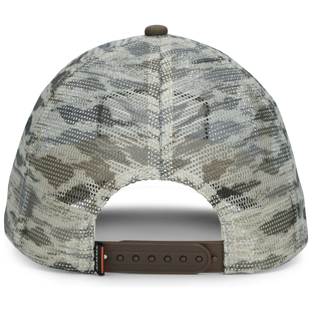 Simms Mesh All-Over Trucker Sale, Tiger Camo Sand/Smoke, view 2