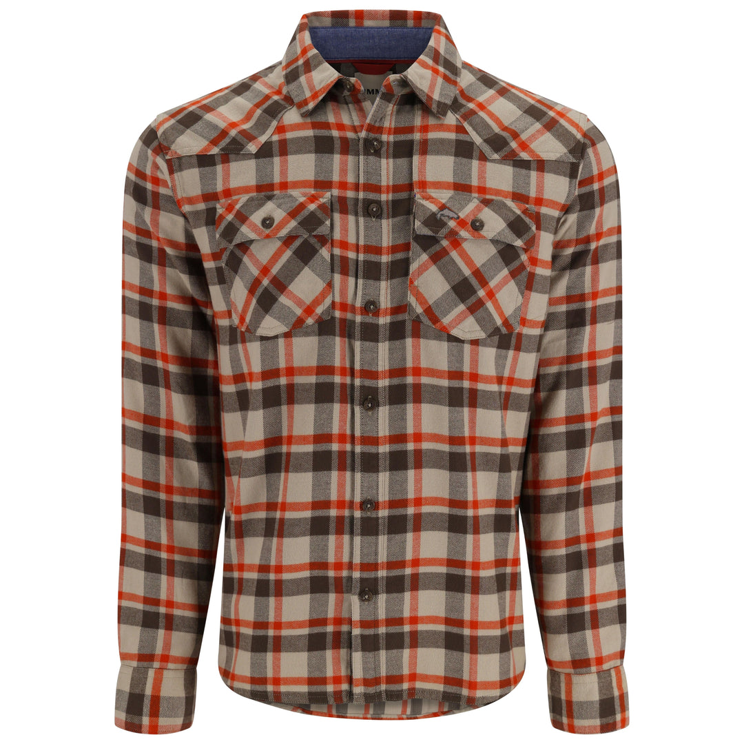 Simms Men's Santee Flannel Sale, Stone Shadow Box Plaid