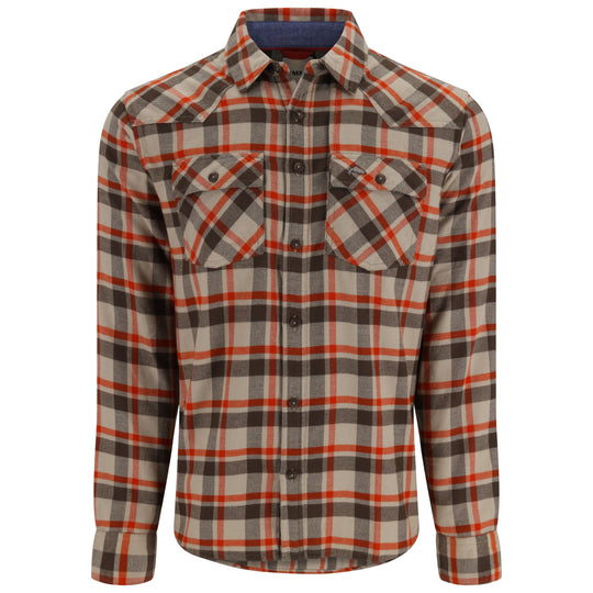 Simms Men's Santee Flannel Sale, Stone Shadow Box Plaid