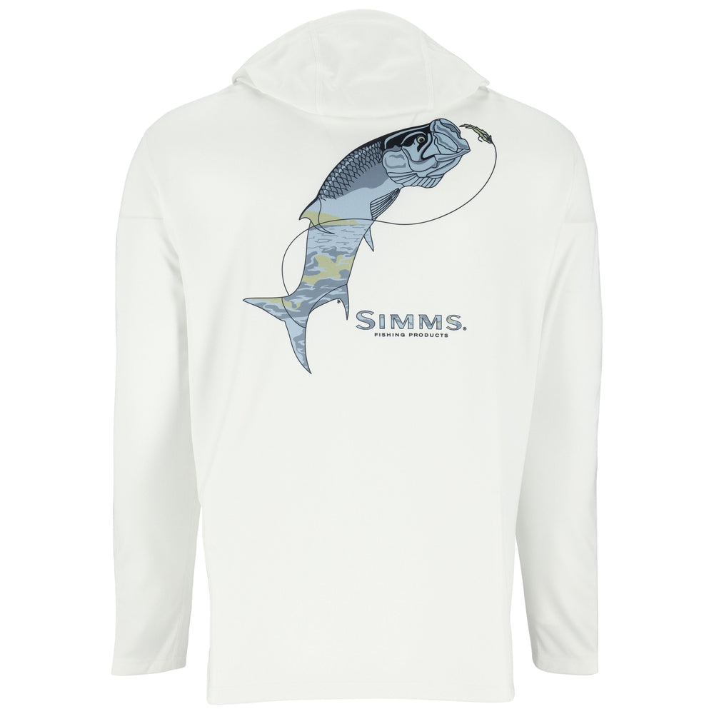 Simms Men's Tech Hoody - Artist Series Sale, White Tarpon, view 2