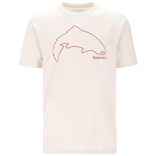 Simms Men's Trout Outline T-Shirt Natural Image 01